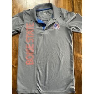 Knights Apparel Boise State Broncos Polo‎ Shirt Gray Mens Small S NCAA Football